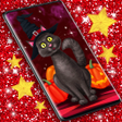 Icon of program: Halloween Black Cat Wallp…