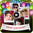 プログラムのアイコン：Birthday Wishes  Photo Vi…