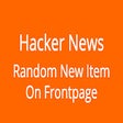 Random New Items in Hacker News Frontpage