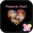 Fireworks Heart　Wallpaper