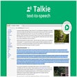 أيقونة البرنامج: Talkie: text-to-speech, m…