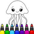 أيقونة البرنامج: Kids Drawing  Coloring Ga…