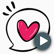 プログラムのアイコン：Animated Love Stickers - …