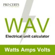 Biểu tượng của chương trình: Watts Amps Volts  Calcula…