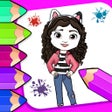 プログラムのアイコン：Dolls Doodle Glitter Book…