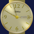 Gold Analog Clock