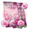 أيقونة البرنامج: Pink Flower Bokeh Launche…