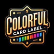 Colorful Card Label