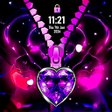 أيقونة البرنامج: Heart Zipper Screen Lock