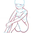 Anime Girl Pose Sitting