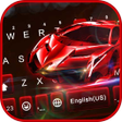 Red Racing Sports Car Keyboard Theme