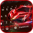 Red Racing Sports Car Keyboard Theme