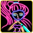DoodleGlow: Neon Drawing Easy Drawing Color  Draw