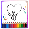 Coloring Bt21 For kids