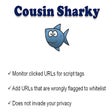 Иконка программы: Cousin Sharky - URL Exami…