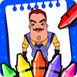 my neighbors coloring horror game icon