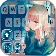 Anime Love Girl Keyboard Backg