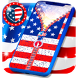 أيقونة البرنامج: USA flag zipper lock scre…