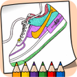 Glitter Sneakers Coloring Book