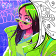 Ikon program: Billie Eilish Paint by Nu…