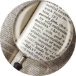 Portable magnifying glass icon