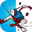 Spider super hero coloring man
