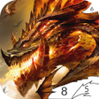 プログラムのアイコン：Dragon Color by Number Ga…