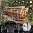 Log Transporter Truck Driving