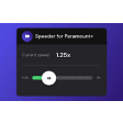 Paramount+ Speeder: adjust playback speed