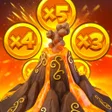 Volcano camp icon