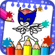 程序图标：Pj super heroes coloring …
