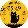 Cute Halloween Cat Watch Face