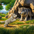 Иконка программы: Wolf Family Life RPG Wolf…