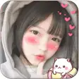 Blush: red cheeks shy face kawaii anime stickers
