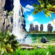 Icon of program: Tropical Waterfall Wallpa…