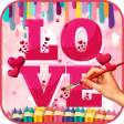 Lovely Hearts Coloring Book