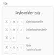 Medium Shortcuts