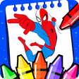 プログラムのアイコン：spider super heroes color…