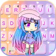 Cute Cartoon Girl Keyboard Theme