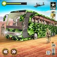 Ícone do programa: Offroad US Army Bus Trans…