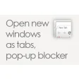 Open pop-up as tab