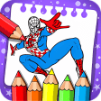 spider super heroes coloring cartoon game of woman