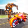 Flying Robot War: Tron Bike 3d