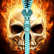 Biểu tượng của chương trình: Skull lock screen.