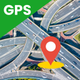 GPS Navigation Route Finder  Map  Speedometer icon