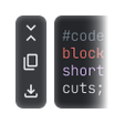 Icono de programa: #codeblockshortcuts;