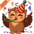 程序图标：Night Owl Cartoon Sticker…