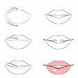 Drawing Lips Tutorial Step by Step