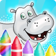 プログラムのアイコン：Animals Coloring and Lear…