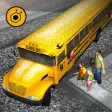 Winter school bus simulator - snow bus parking 3D